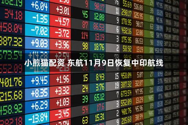 小煎猫配资 东航11月9日恢复中印航线