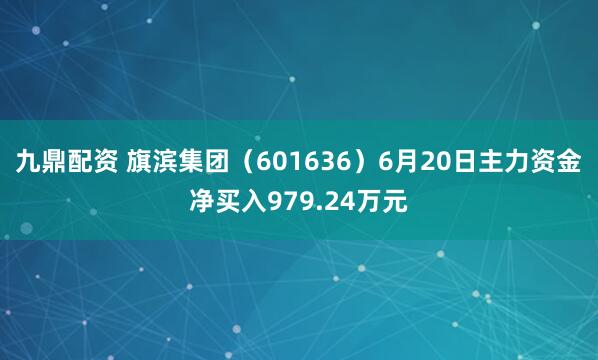 九鼎配资 旗滨集团（601636）6月20日主力资金净买入979.24万元