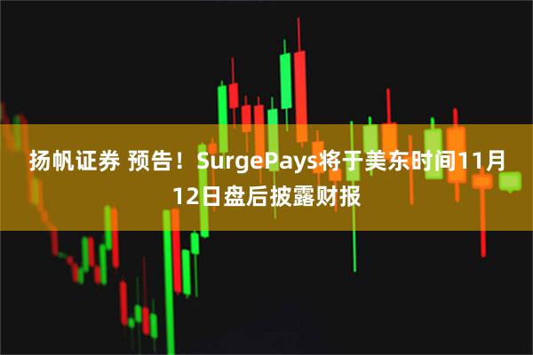 扬帆证券 预告！SurgePays将于美东时间11月12日盘后披露财报
